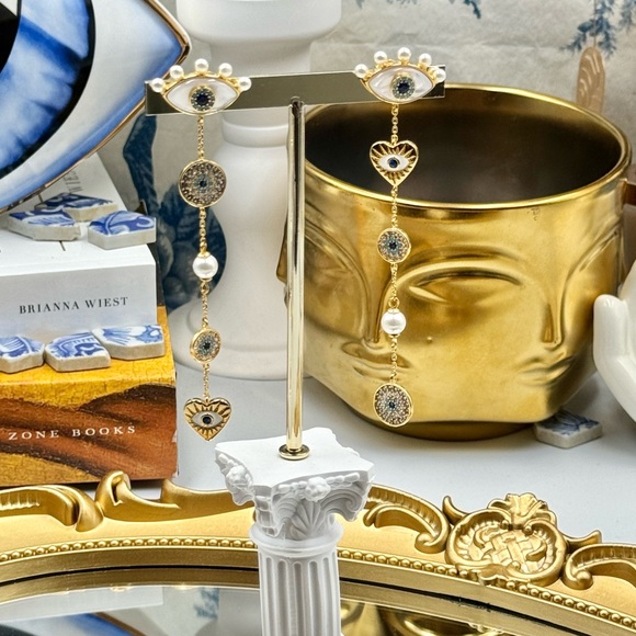 🆕 KATE SPADE 🧿 NWT Evil Eye Linear Earrings - Picture 14 of 15